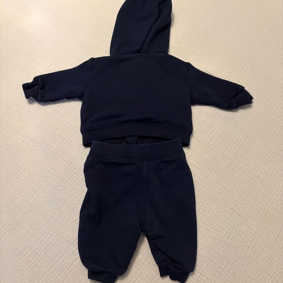 Polo Ralph Lauren Navy Blue Logo Hoodie & Joggers Sz 3 Month - Picture 5 of 5
